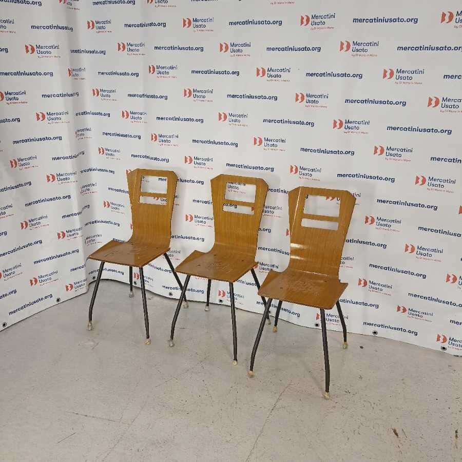 3 Sedie Vintage in stile Carlo Ratti