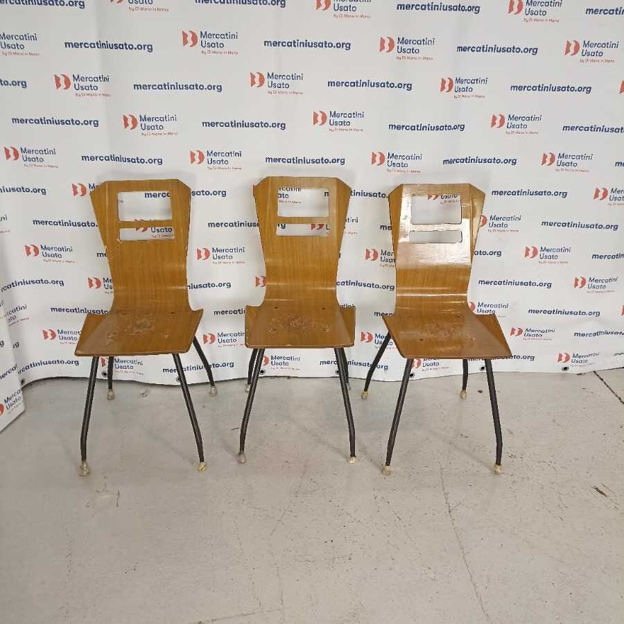 3 Sedie Vintage in stile Carlo Ratti - immagine 2