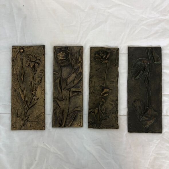 Quattro Placche in Bronzo Virginio Ciminaghi
