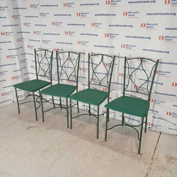 4 Sedie in Ferro laccato