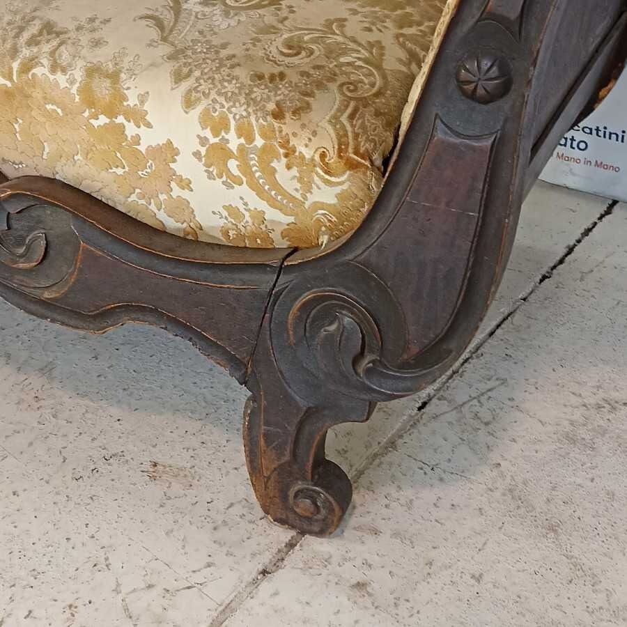 Divano stile Luigi Filippo in Noce - immagine 5