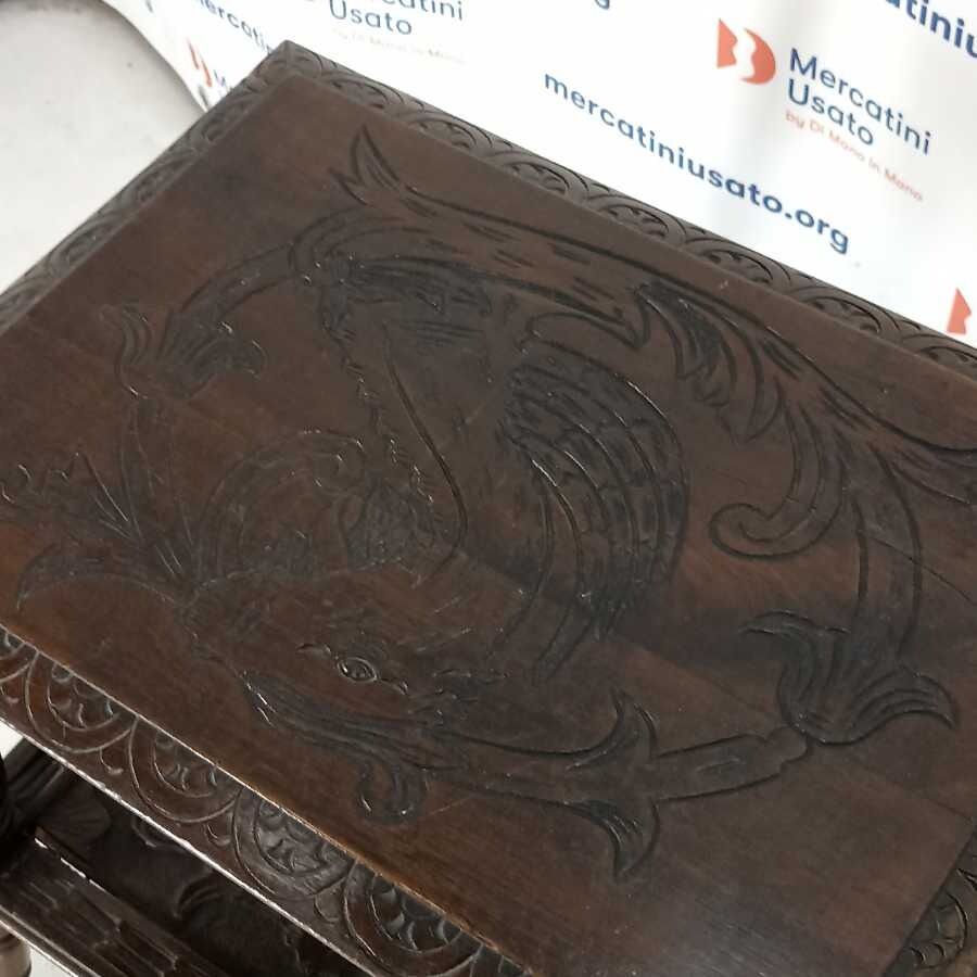 Tavolino intagliato stile Etnico - immagine 3