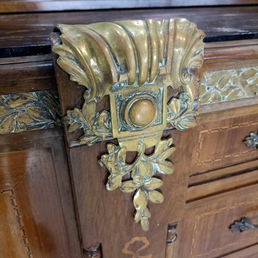 Cassettiera con marmo e specchio primi 900 - immagine 8