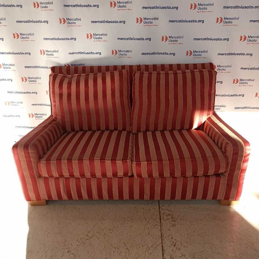 Divano sfoderabile 2 posti a righe Vintage - immagine 2