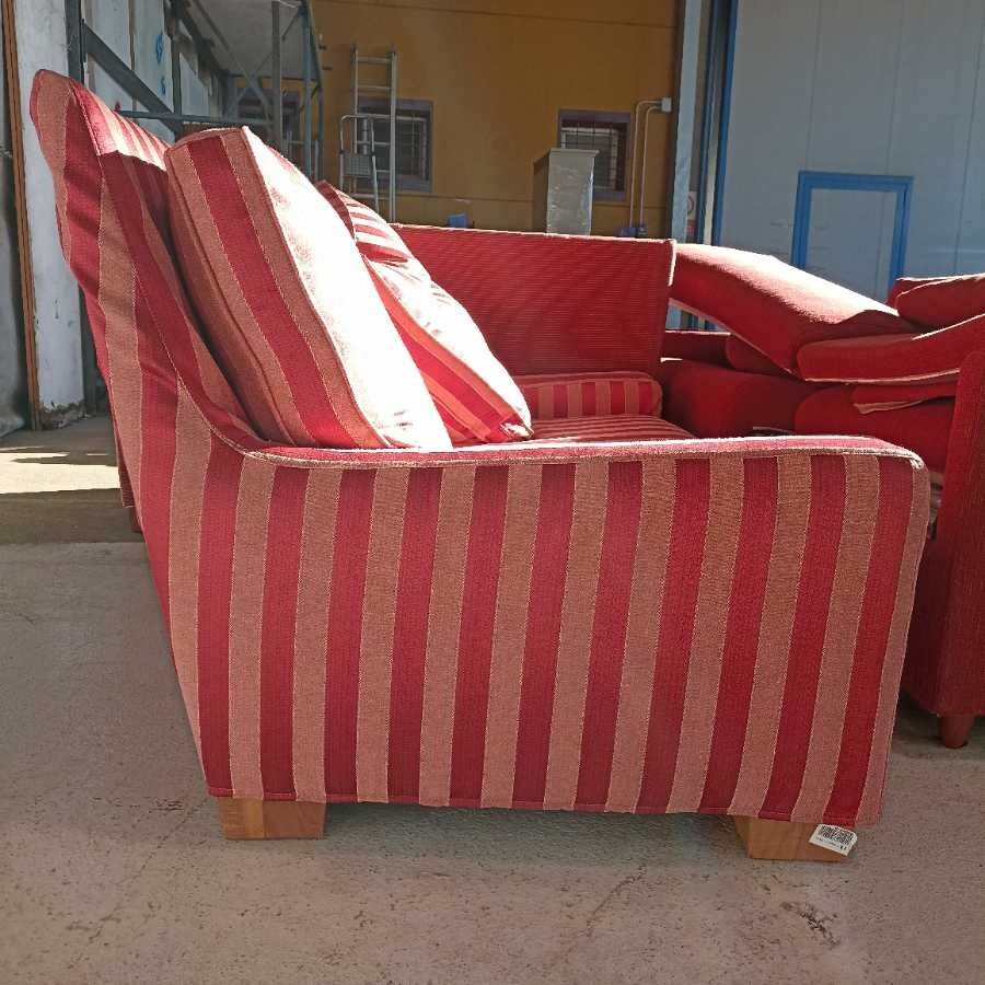 Divano sfoderabile 2 posti a righe Vintage - immagine 6