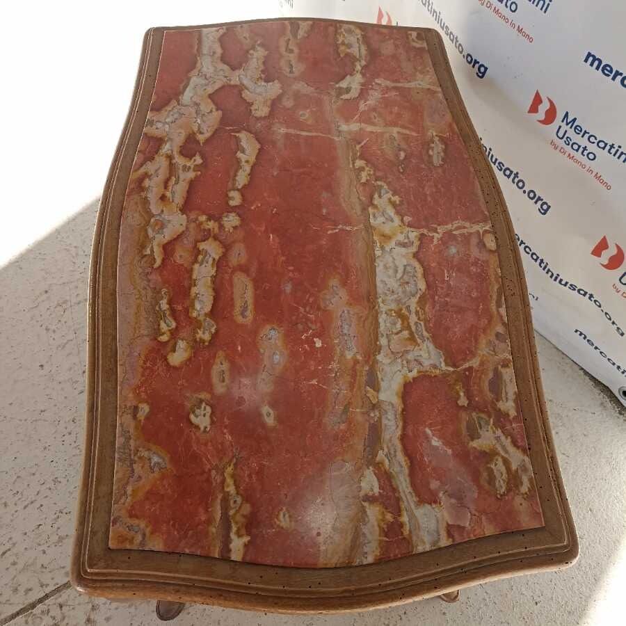 Tavolino in stile con marmo - immagine 3