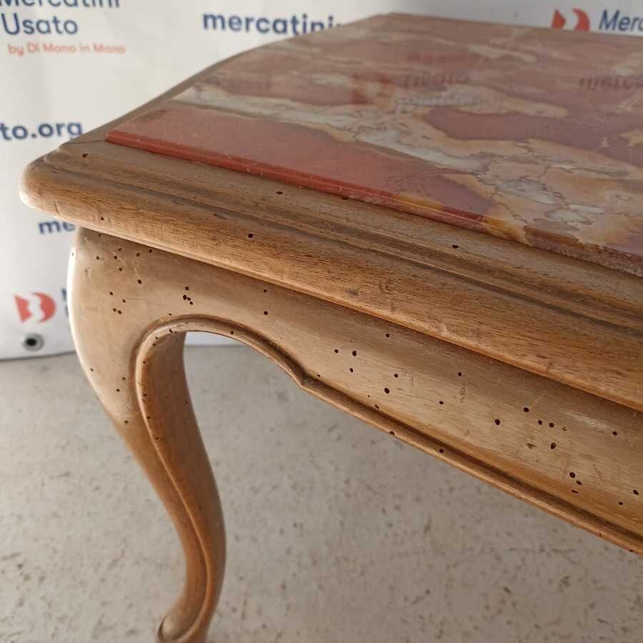 Tavolino in stile con marmo - immagine 5