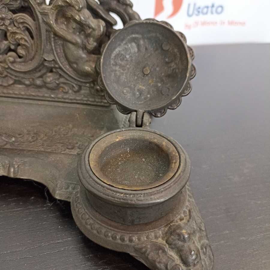 Calamaio e portalettere in ottone - immagine 5