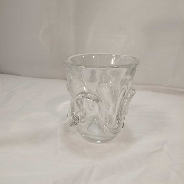 Vaso in vetro incolore Val Saint Lambert