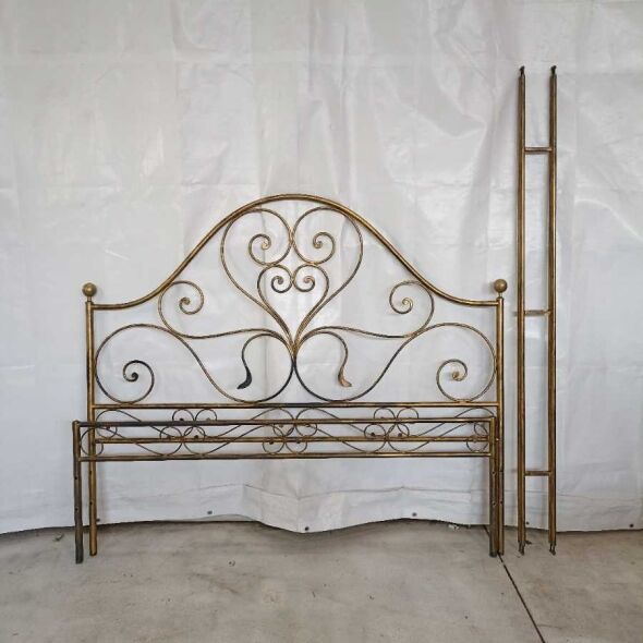 Letto in Ferro Battuto dorato stile Barocco