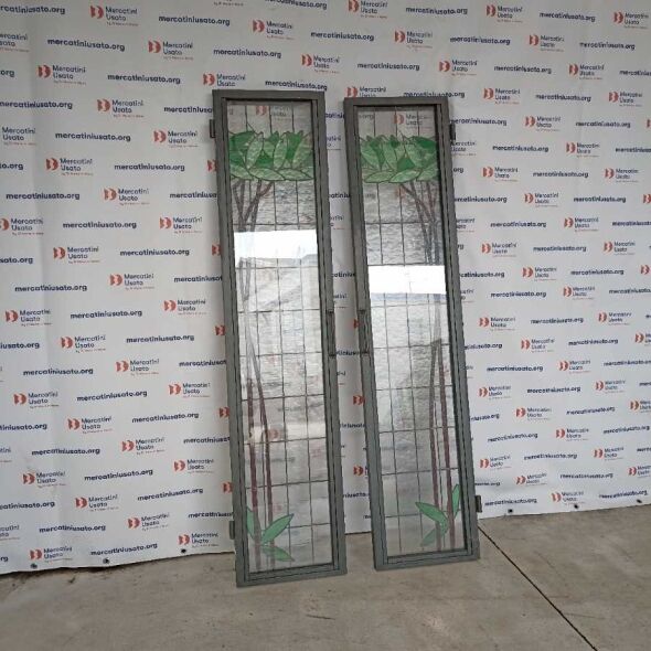 Coppia di Porte in vetro piombato