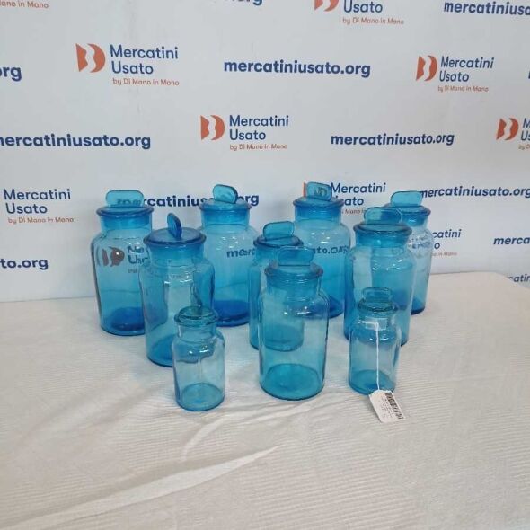 10 Barattoli da Farmacia in vetro