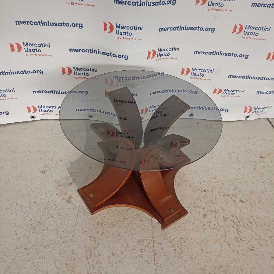 Tavolino Rotondo con vetro fumé - immagine 2