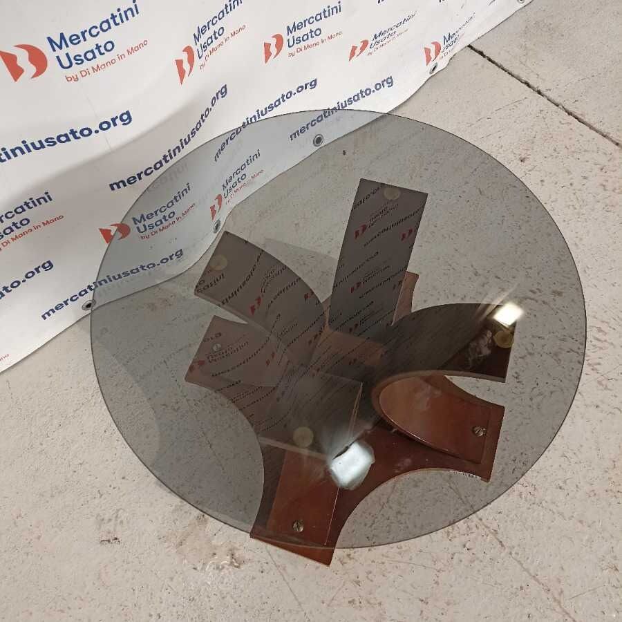 Tavolino Rotondo con vetro fumé - immagine 3