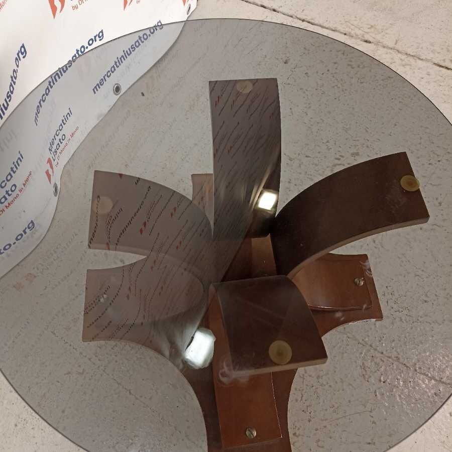 Tavolino Rotondo con vetro fumé - immagine 5