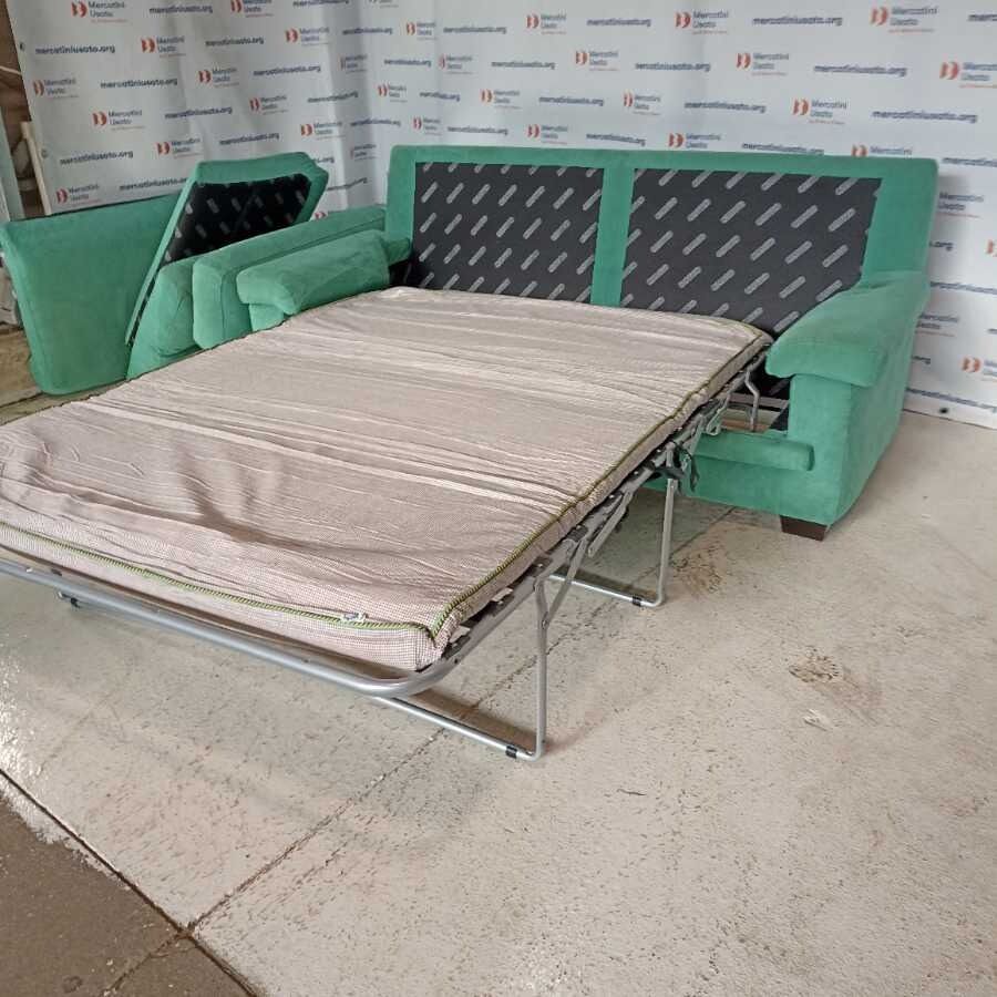 Divano Letto 2 posti Divanidea verde - immagine 6