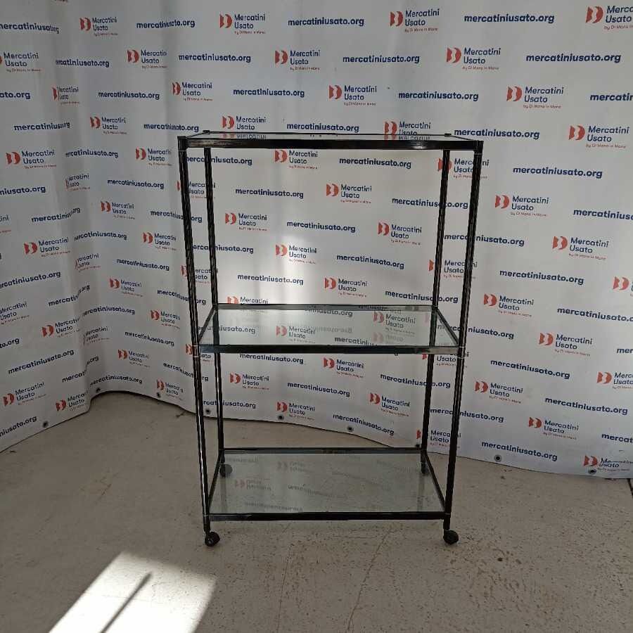 Scaffale su rotelle in vetro - immagine 2